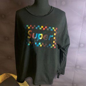 Black Long Sleeve Super Sweat Shirt